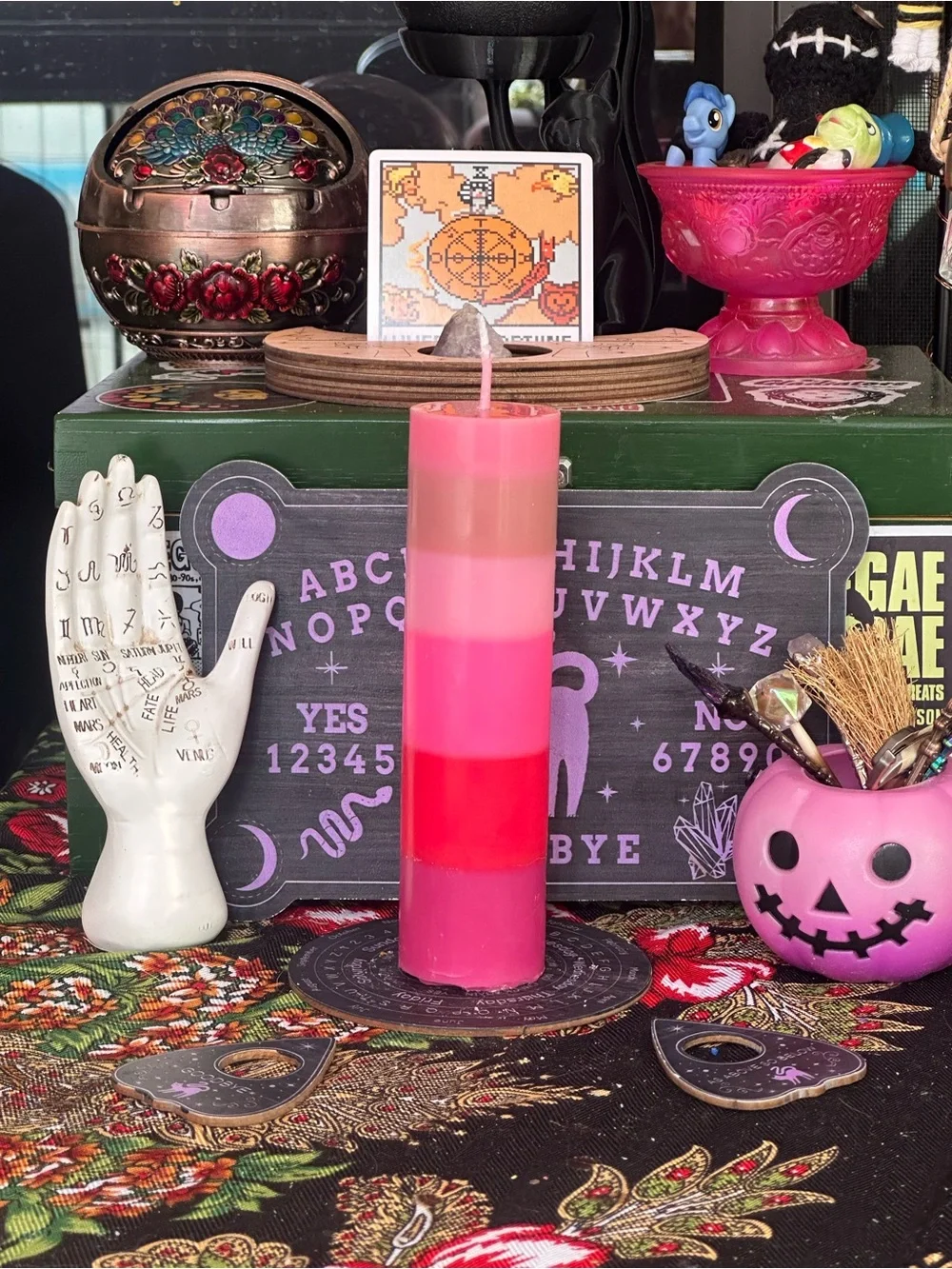 Pink Sunset Pillar Candle